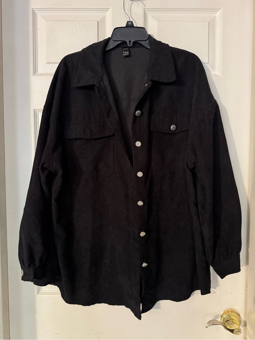 SHEIN Black Flannel Jacket